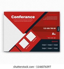 Horizontal Conference flyer design template. Women Leadership Conference    Flyer Design , Business or Corporate Conference Flyer Design, with nice background, vector eps10
