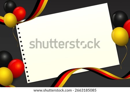 horizontal copy space on paper background for german celebration 