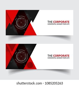 Horizontal Corporate Banner Background Template designs for business
