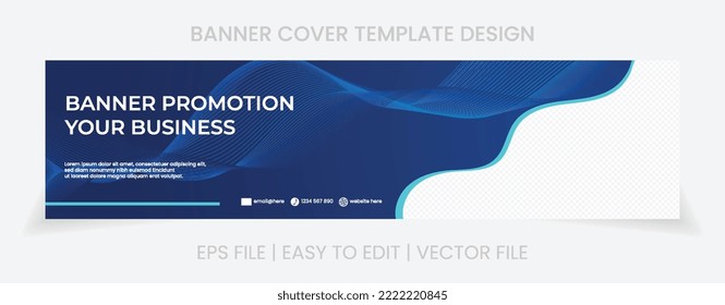 horizontal cover banner social media and website promotion. company banner business template image place