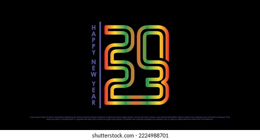 horizontal cover calendar background for 2023 in rainbow colors