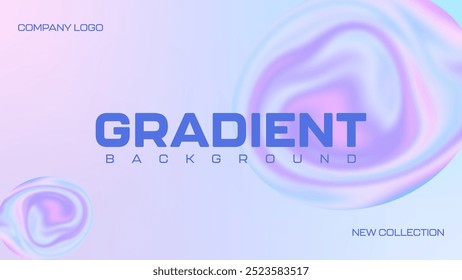 Horizontal cover template with abstract gradient shapes with swirls in pastel colors. For covers, wallpapers, advertising, social media, branding and more. Just add your text.