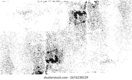 Horizontal cracked surface texture with distressed grunge details, black and white damaged wall pattern for overlays, vintage concrete backgrounds, and abstract design use