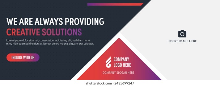 Horizontal creative for the digital agency. It can be used for carousel, banner, flyer or poster.