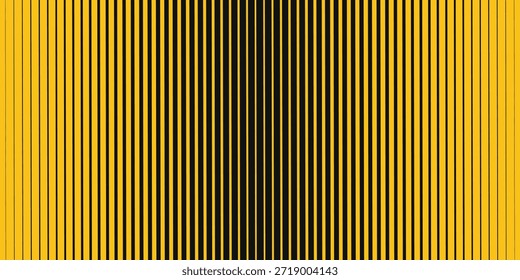 Cintas de precaución Horizontales y cruzadas con estampado de chevrones en negro y amarillo. Advertir fronteras en zona de trabajo de construcción o escena criminal. Signos de peligro, riesgo, emergencia o parada.