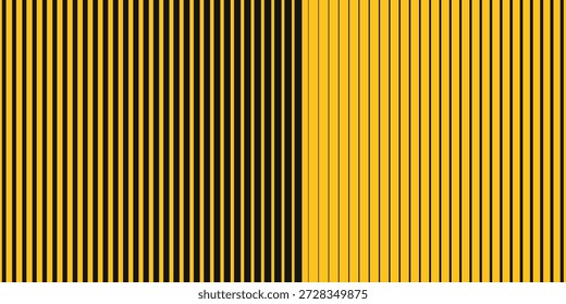 Horizontal and crossed caution tapes with black and yellow chevron print. Warn borders in construction work zone or criminal scene. Hazard, risk, emergency or stop signs.	