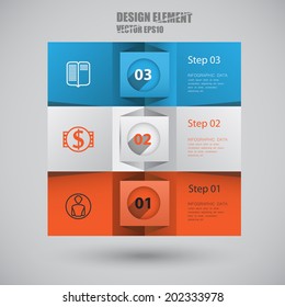 horizontal curved line banner template infographics