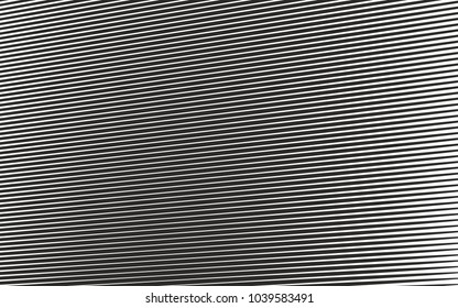 horizontal curved lines monochrome halftone black and white geometric pattern. vector background thin stripes.