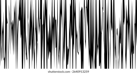 Horizontal curved wavy lines pattern. Vector seamless texture with black and white waves, stripes. Modern abstract monochrome background, optical illusion effect. Repeat design for decor, covers, web.
