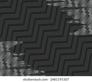 Horizontal dark grey banner with a wide format, incorporating a hexagon carbon fiber grid and orange glowing lines. Technology vector background highlighted