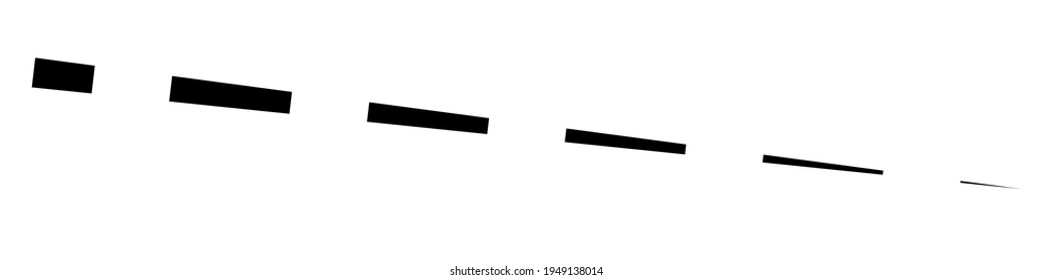 Horizontal dashed, segmented lines design shape element