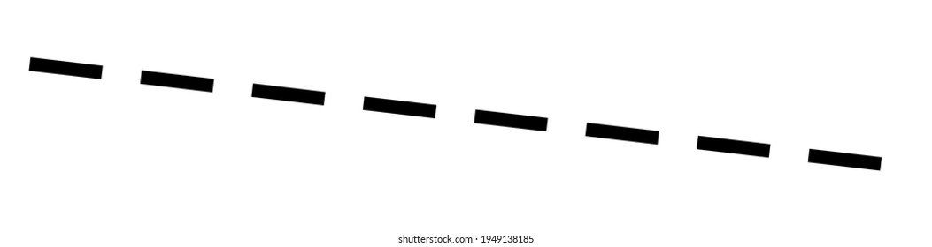 Horizontal dashed, segmented lines design shape element