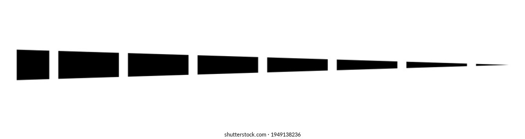 Horizontal dashed, segmented lines design shape element