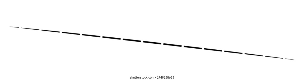 Horizontal dashed, segmented lines design shape element