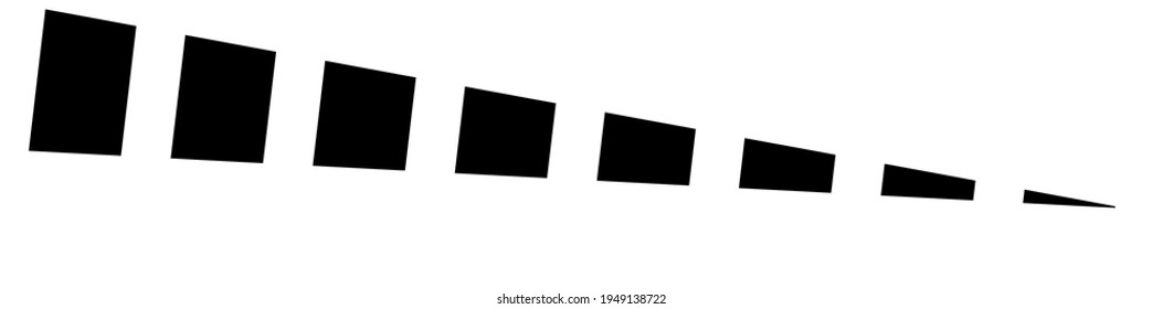 Horizontal dashed, segmented lines design shape element