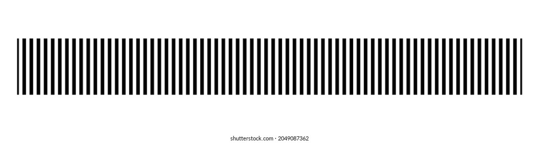Horizontal dashed, segmented lines design shape element