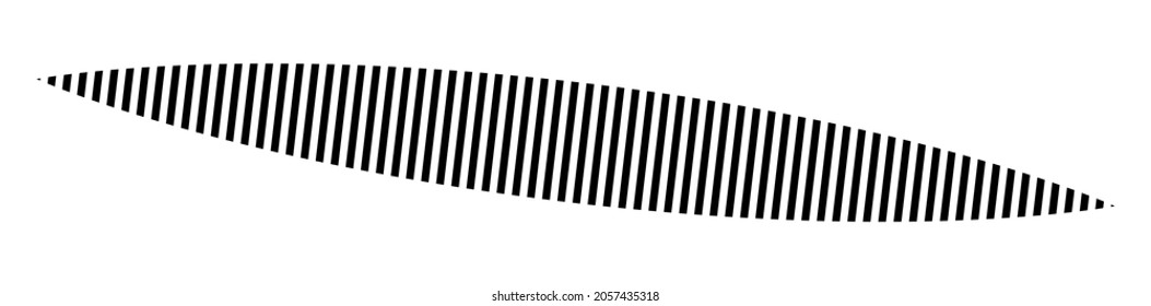 Horizontal dashed, segmented lines design shape element