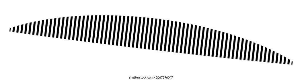 Horizontal dashed, segmented lines design shape element