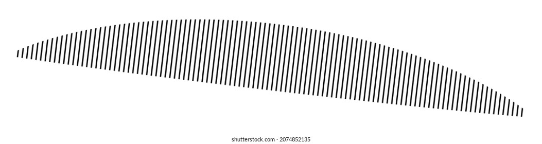 Horizontal dashed, segmented lines design shape element