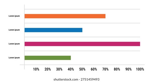 Horizontal Data Comparison Bar Chart Infographic