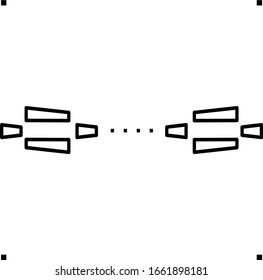 Divisor de texto decorativo horizontal en contornos
