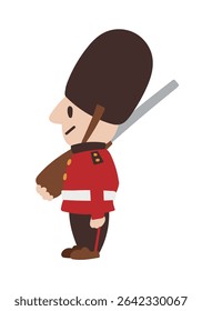 Horizontal ilustración deformada de los Guardias Británicos