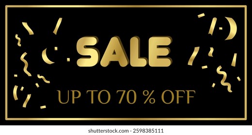 
Horizontal discount coupon, 70% off