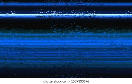 Horizontal distortion interference online television broadcast. Intermittent faulty video recording from a surveillance video camera. Glitch background texture. Vector illustration.