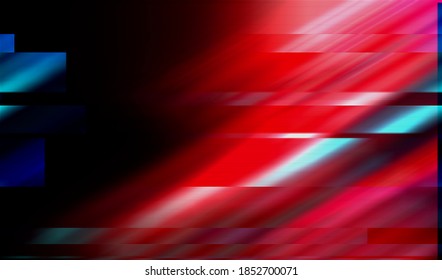Horizontale Verzerrung einer Fernsehsendung. Digitales Pixelrauschen. Fehlerhaftes Videosignal. Abstrakter glitzernder Hintergrund. Vektorgrafik.