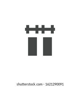 Horizontal distribute icon isolated on white background. Alignment symbol modern, simple, vector, icon for website design, mobile app, ui. Vector Illustration