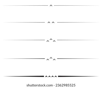 Horizontal Divider line collection hand drawn