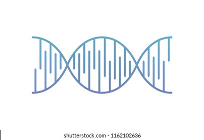 horizontal dna chain science color blue