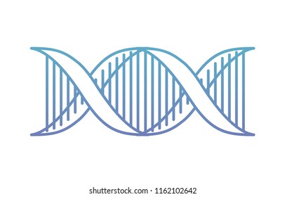 horizontal dna chain science color blue
