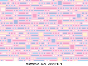 Horizontal dots on a pink background are moving on the road. Simple pattern design template.