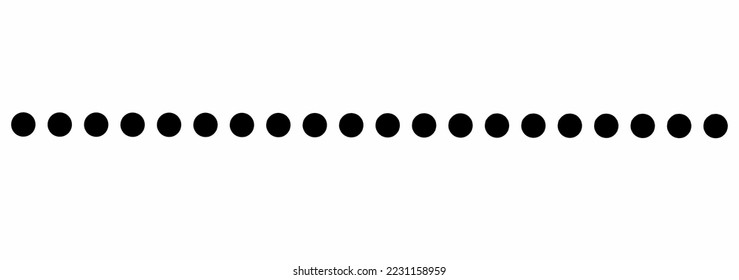 horizontal dotted line isolated on white background