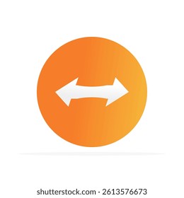 horizontal double arrow icon, colored flat vector. modern and minimalist design