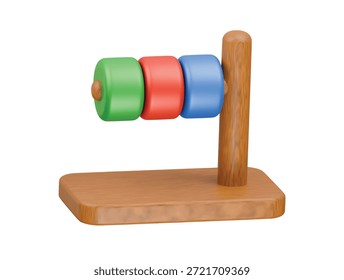 Icono de clavija Horizontal Ilustración 3D Render
