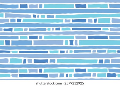 horizontal drawing blue lines seamless pattern
