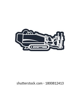 Horizontal Drill Machine Vector Logo