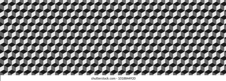 horizontal elegant black and gray hexagon pattern abstract background and design.