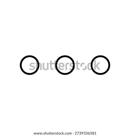 Horizontal ellipsis menu vector icon.