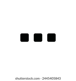 Horizontal ellipsis vector icon. Menu flat sign design. Ellipsis symbol pictogram. Drop down options icon. Menu sign. More menu sign. UX UI icon