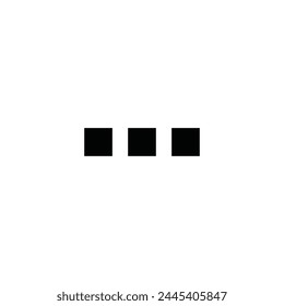 Horizontal ellipsis vector icon. Menu flat sign design. Ellipsis symbol pictogram. Drop down options icon. Menu sign. More menu sign. UX UI icon