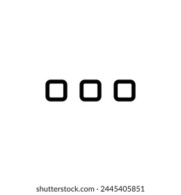 Horizontal ellipsis vector icon. Menu flat sign design. Ellipsis symbol pictogram. Drop down options icon. Menu sign. More menu sign. UX UI icon