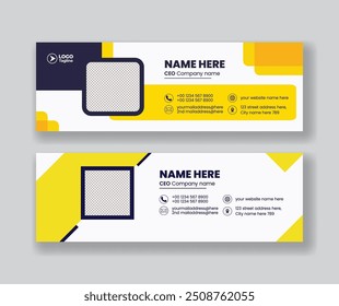 Vorlagensatz für horizontale E-Mail-Signaturen, Vorlage für minimale E-Mail-Fußzeilen-Kopfzeilen oder -Deckblätter, Webbanner für Unternehmen oder Vorlage für Social Media-Deckblätter