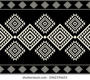 Horizontales ethnisches Muster. Nahtloses Stammesmuster. Textilmuster