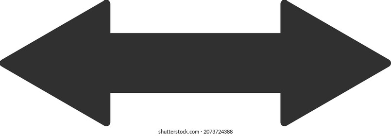 Horizontal exchange arrow icon with flat style. Isolated vector horizontal exchange arrow icon image on a white background.