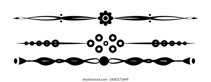 Horizontal fancy Lines vector art