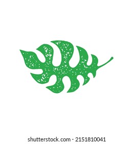 Horizontal fern natural tropical plant ornamental edges green grunge texture vector illustration. Exotic banana tree leaf decorative design floral botany greenery isolated. Paradise ecology foliage
