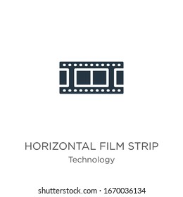 Horizontal film strip icon vector. Trendy flat horizontal film strip icon from technology collection isolated on white background. Vector illustration can be used for web and mobile graphic design, 